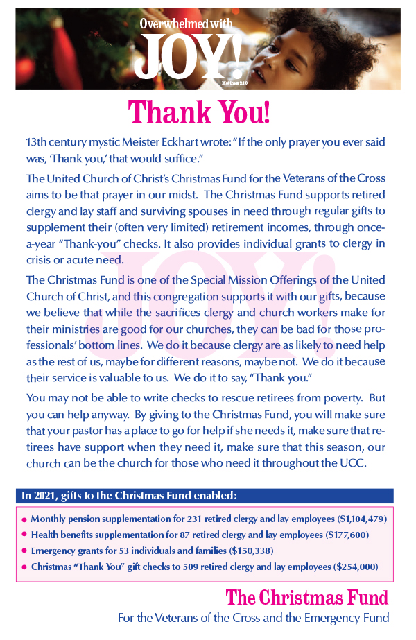 2022 Christmas Fund Bulletin Insert 4