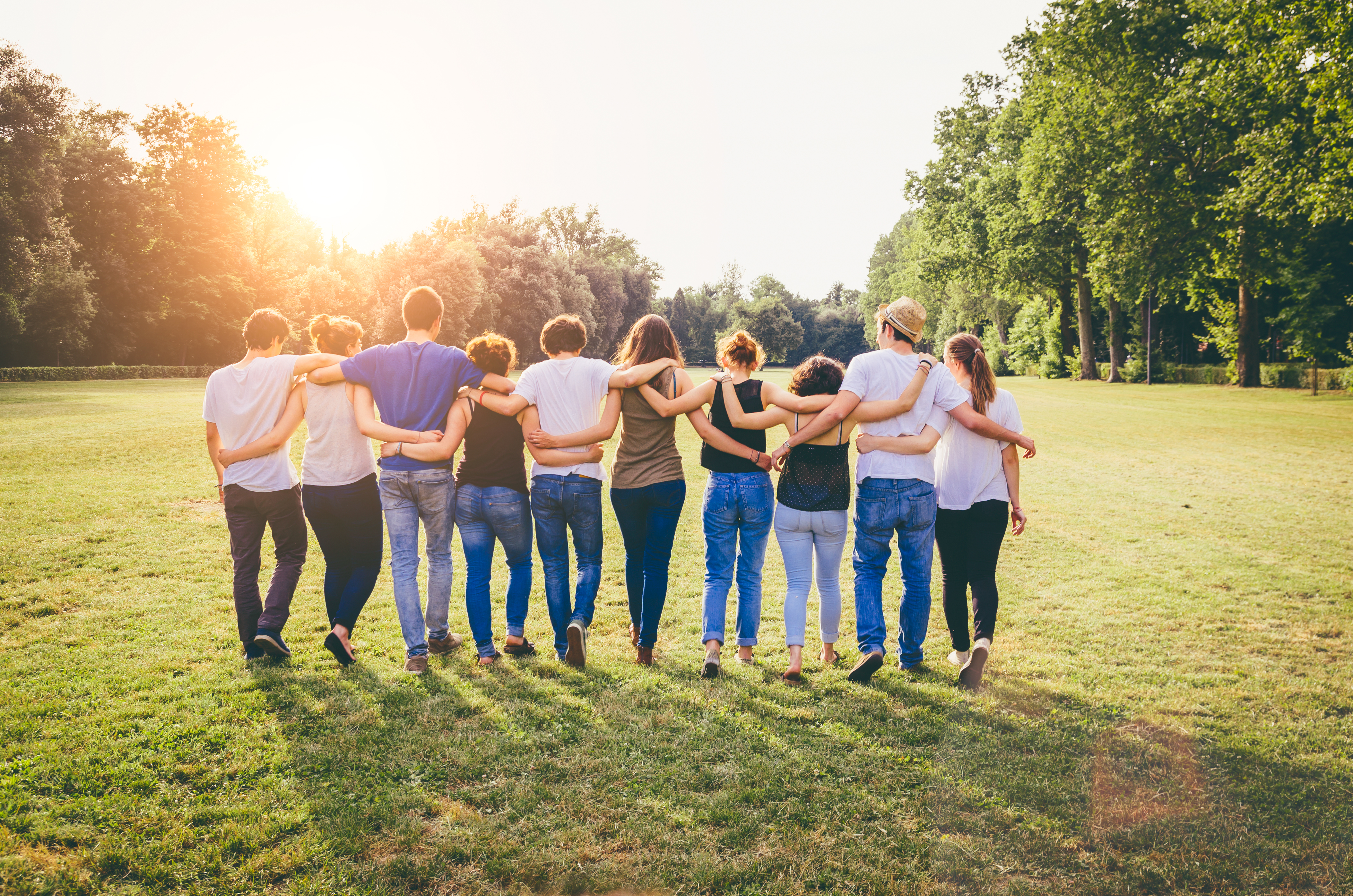 Mixed Group of People in Community